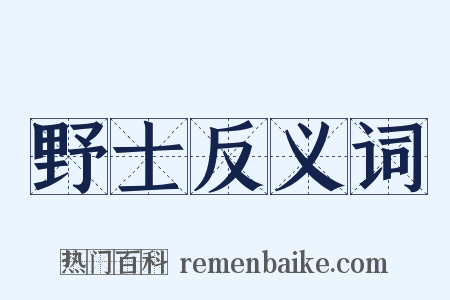 野士反义词是什么意思的图片